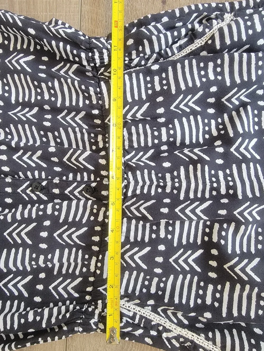 Old Navy Girls Black White Print Geometric Jumpsuit Size Large (10-12) Boho